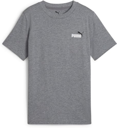Puma Jungen ESS 2 Color Small No. 1 Logo Tee B T-Shirts, Medium Gray Heather,
