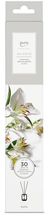 ipuro Essentials Scented Stick White Lily - Bastoncini profumati per ambienti con delicato profumo floreale del giglio bianco, bastoncini profumati in legno senza liquido, bastoncini di legno,