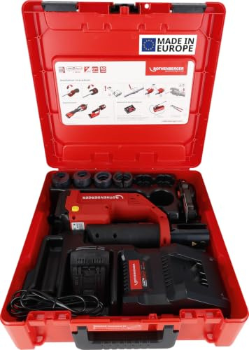 ROTHENBERGER ROMAX COMPACT III Set AMPShare, TH, 16-20-26-32 mm, batteria 2Ah | 1000004426 | pressatrice Constant Force Technology, ciclo di pressatura di 3 secondi