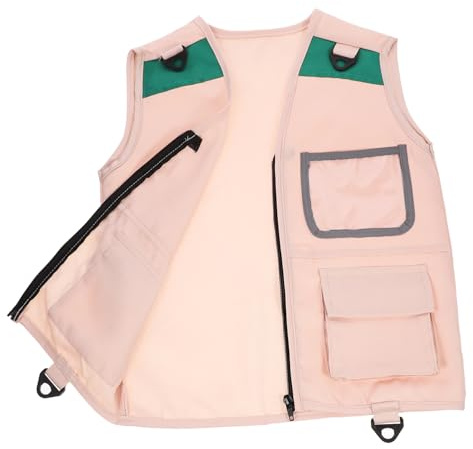 GARVALON Explorer Junge Mädchen Weste Cosplay Kostüm Für Rollenspiele Outdoor-abenteuer Mit Mehreren Taschen Atmungsaktiv Und Langlebig Für Kinderfestivals Und Bühnenaufführungen
