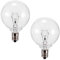 ZONJIE 2 Pack Wax Warmer Bulbs 25W, 230V E12 Base Wax Bulb for Full Size Warmer,Scentsy Light Bulb for Wax Warmer, G50 2700K Salt Lamp Bulb Dimmable Light Bulbs for Burner for Wax Burner