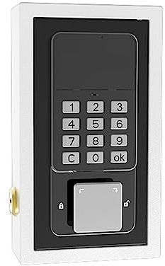 Mini Tresor, Safe zur Wandmontage, Schlüsselaufbewahrungsbox, App-Fernbedienung, Organizer, Passwort, Sicherheitscode-Schloss, kein Schlüssel, Heimtresor, Schließfach für Bargeld Wichtiger Dokumente(N
