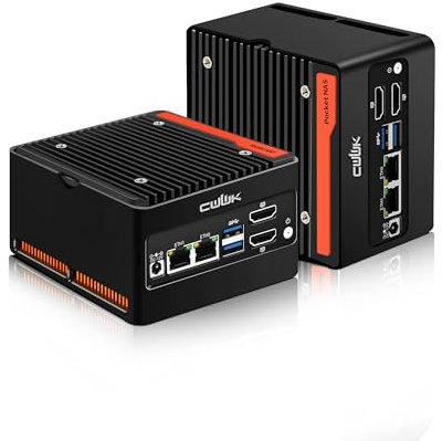 CWWK X86-P5 N100 Mini PC Pocket NAS, 4 Bay M.2 NVMe Mini Computer con 2 x i226-V 2.5GbE LAN, Micro PC DDR5 16GB RAM 128GB SSD, supporto WiFi7/BT5.4 Expandable, Dual Display, USB3.2