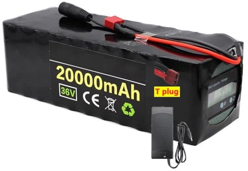 Batterie 36V 20Ah pour vélo électrique Batterie au Lithium 10S4P Ebike avec Chargeur Batterie au Lithium Batterie de Scooter 36V pour vélo électrique avec ebike, XT60/T Plug T Plug,36V 20Ah
