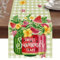BSITSSS Tischläufer Grün, Tischläufer Leinen Modern 33 x 183 cm, Sweet Summer Time Runner Tischdeko Wassermelone für Küche Esstisch Garten Deko Sommer Babyparty Hochzeitsdeko