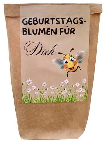 Geschenk zum Geburtstag, Geburtstagsblumen Pflanzset, Wundertüte Geschenktüte, Geburtstagsgeschenk für Frauen, Blumensamen zum Selbstpflanzen