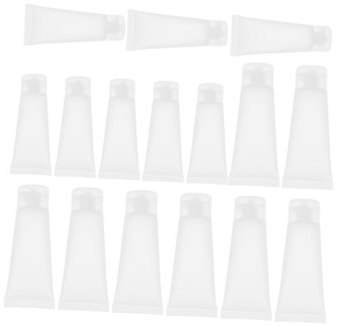 VICASKY 16 Stück Nachfüllbare Quetschtuben 15ml 30g Aus Mattiertem Kunststoff Mit Klappdeckel Reiseflaschen Für Lotion Shampoo Und Gesichtsreiniger Tragbare Kosmetikspender Zum Befüllen