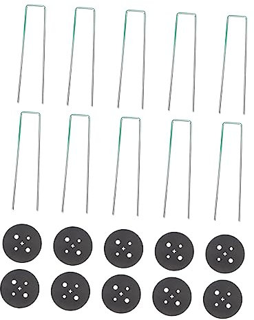 TOYANDONA 25sets Gardening Ground Nails U-shaped Stakes for Ground Fixing Material for Turf Landscape Tent and Netting