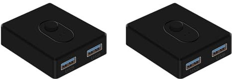 Mauedest 2X Switch KVM USB 3.0 Switch 1X2/2X1 Commutateur USB Splitter Contrôleur Partagé pour Ordinateur Portable Imprimante Clavier Souris, D