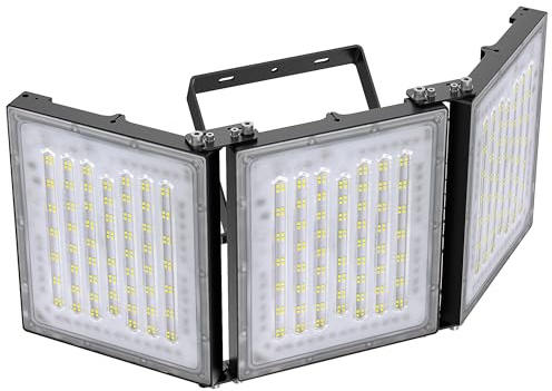 STASUN LED Flutlicht im Freien, 600W 60000lm Außenbeleuchtung, 6000K Tageslichtweiß, IP66 Wasserdichtes Außen Flutlicht Außen-Sicherheitslicht mit 3 verstellbaren Köpfen für den Hof