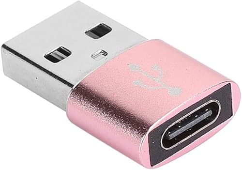 USB 3.1 Type C Female TO USB 3.0 Male Adaptor Compatible with Smartphones(Samsung Galaxy Iphone 11,12,13,14) Thunderbolt 4 OTG Power cable Port Convertor Charger, (Pink)