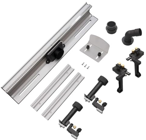 Woodworking Router Table Fence Aluminium Profile Fence System 700mm with Sliding Brackets Bit Guard