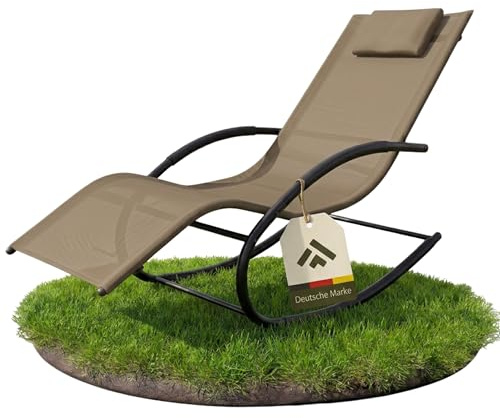 novaterra® Premium Sonnenliege Taupe – modernes Design, hohe Qualität Wetterfeste Gartenliege für Outdoor & Pool | Ergonomische Relaxliege, stabil & langlebig