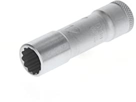 GEDORE Steckschlüsseleinsatz lang, Nuss, 3/8'' 10 mm Antrieb, 12-kant, 12 mm Weite, D 30 L 12, Stahl verchromt