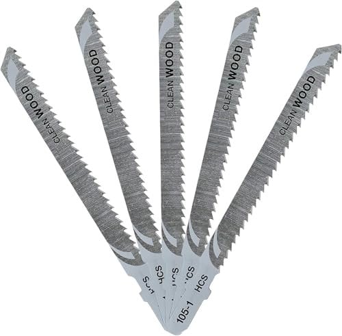 DEWALT HCS Stichsägeblatt für Holz DT2165 (100mm Gesamtlänge, 73mm Arbeitslänge, max. Schnitttiefe: 30mm, für gerade, feine Schnitte in Holz, Holzwerkstoffen und Kunststoffen) 5 Stück