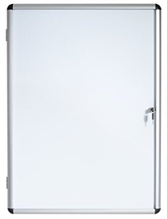 Bi-Office Vitrine d'Affichage Interieur Enclore, Tableau Blanc Magnétique Verrouillable, 720 x 981 mm, 9 x A4