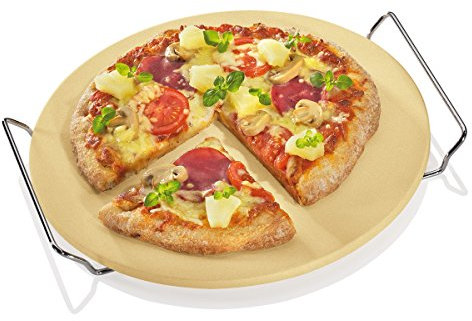 Küchenprofi pierre à pizza avec soucoupe ø 30 cm, une pizza comme en brique réfractaire