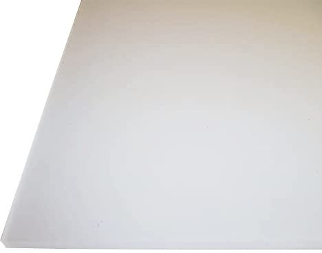 B&T Metall Verre acrylique PMMA blanc opale lisse, 2,0 mm d'épaisseur, verre dépoli, transmission de la lumière, 78 % résistant aux UV, feuille des deux côtés, découpe - Dimensions : 200 x 60 cm (200