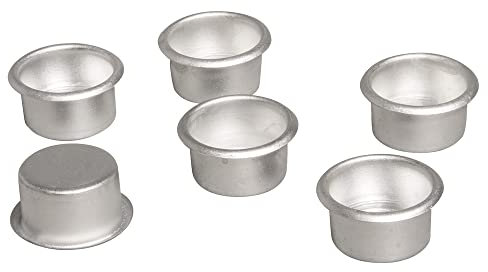 Rayher 56935000 Metall-Kerzenhalter, 2,2cm ø, Box 6Stück