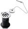 Sink Plug and Chain Waste Bathroom Basin Chrome Slotted Drain Value Waste