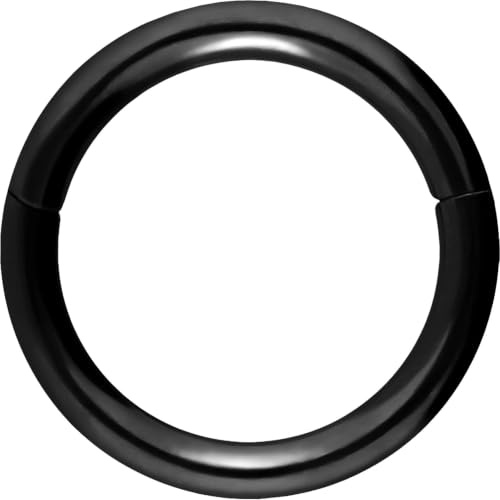 PIERCINGLINE Segmentring Clicker aus Chirurgenstahl - Piercing Ring in Gold, Silber, Rose, Schwarz oder Blau - für Nase, Septum, Ohr, Helix oder Tragus