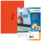 HERMA 4567 Farbige Etiketten rot, 100 Blatt, 199,6 x 143,5 mm, 2 pro A4 Bogen, 200 Stück, selbstklebend, bedruckbar, matt, blanko Papier Farbetiketten Aufkleber