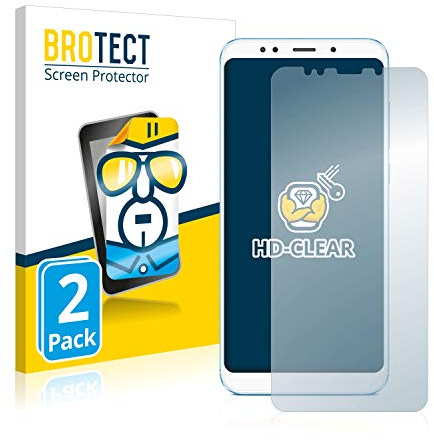 BROTECT Schutzfolie für Xiaomi Redmi 5 Plus | 2 Stück Transparenter Displayschutz Made in Germany Klare Displayschutz-Folie Clear Einfache Montage Case-Friendly