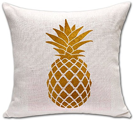 Hengjiang WEIANG Ananas-Kissenbezug, Baumwollleinen, quadratisches Kissen, kreative Ananas (12)