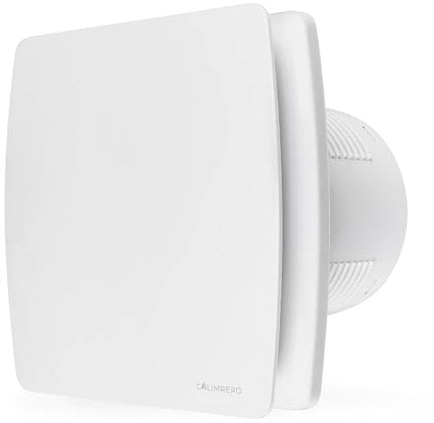calimaero® BREEZE Badlüfter 100mm Mit Nachlauf Und Rückstauklappe, Badlüfter Mit Feuchtigkeitssensor, Energieeffizient, Leise, Kunststoff 12 W, 95m³/h, 32db, Ipx4
