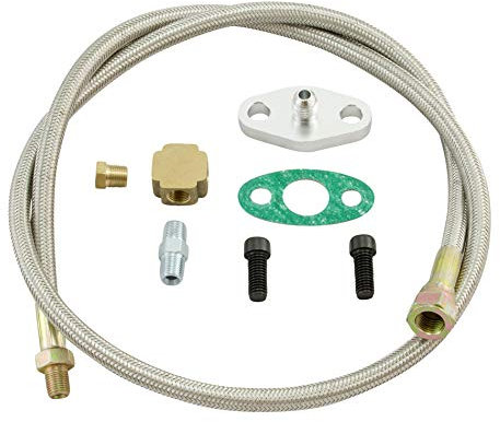 Öl Zulauf Leitung Set Adapter Turbolader Garrett GT25 GT28 GT30 GT35 Restriktor