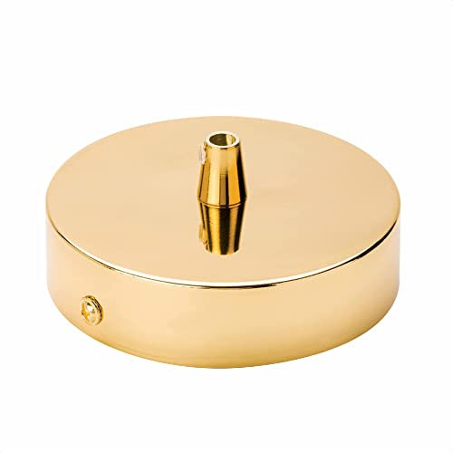 Estructura de metal para techo de 100 x 25 mm, color dorado, incluye racor de sujeción de metal y roseta de latón