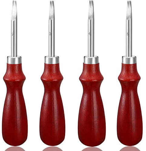 Mudder Lederabschrägung, Kantenabschrägung, Schneiden, Abschrägung, Leder-Ski-Werkzeug für Heimwerker (1,5 mm, 1,2 mm, 1,0 mm, 0,8 mm), 4 Stück