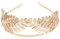 Römische Göttin Haarreif Lorbeer Krone Stirnband Griechische Göttin Krone Blatt Kopfbedeckung Blatt Zweig Krone Haarschmuck für Frauen Golden