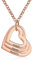 kaululu Halskette Damen Personalisiertes Kette mit Namen Namenskette mit Herz Edelstahl Silber 925 Anhänger für Mama Frauen Muttertagsgeschenk Personalisierter Schmuck (Roségold-3 Name)