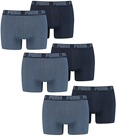 Puma 6 er Pack Boxer Boxershorts Men Herren Unterhose Pant Unterwäsche, Farbe:037 - Denim, Bekleidungsgröße:XL