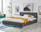 Bravich Ottoman Super King Bed Frame. 6FT Plush Velvet Super King Size Bed With Contemporary Headboard. Gas Lift Bed With Underbed Storage, 213cm x 182cm (Super King, Dark Grey, No Mattress)
