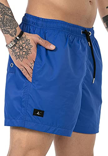 Redbridge Hochwertige Badehose Schnelltrocknend Badeshorts mit verstellbarem Bund Blau XL