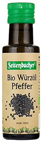 Seitenbacher Bio Würzöl Pfeffer I kaltgepresst I Erstpressung I BBQ I Grillen I Marinade I (1x100ml)