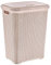 Rattan Design Plastic Laundry Hamper Storage Basket 55L With Lid (Bagie)