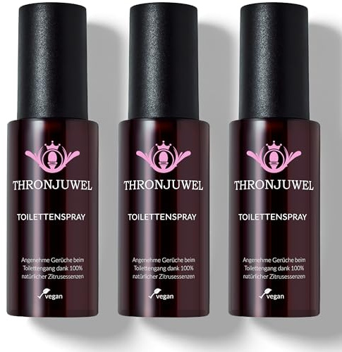 Thronjuwel Toilettenparfum - WC-Duft gegen Toilettengerüche - 3 x 50 ml | Bekannt aus Die Höhle der Löwen | WC Duft (before you go) für Toilette & Bad - Geruchsneutralisierer - 3 Sprays
