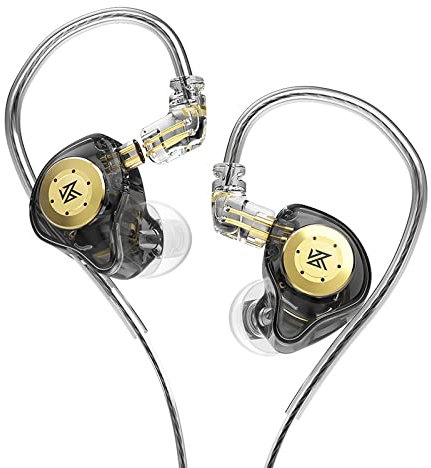 CCA KZ EDX Pro in-Ear Monitor Headphones Wired,IEM Earphones Dual DD HiFi Stereo Sound Earphones Noise Cancelling Earbuds-Black No Mic
