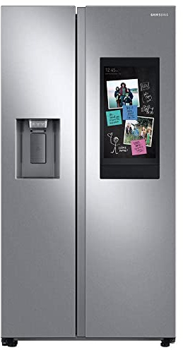 Samsung 26.7 Cu. Ft. Large Capacity Side-By-Side Refrigerator with Family Hub, Stainless Steel, RS27T5561SR/AA