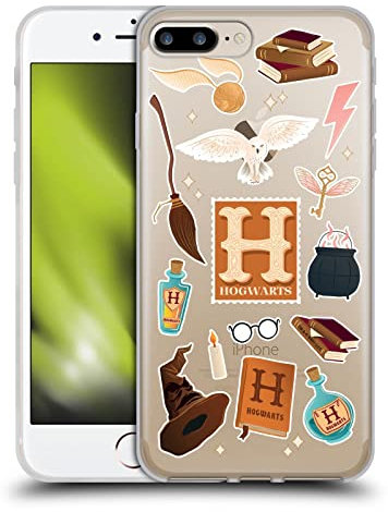 Head Case Designs Offizielle Harry Potter Hogwarts-Ikonen-Muster Erinnerungsstücke Gel Handyhülle Hülle [Militärischer Schutzgrad] Kompatibel mit Apple iPhone 7 Plus/iPhone 8 Plus