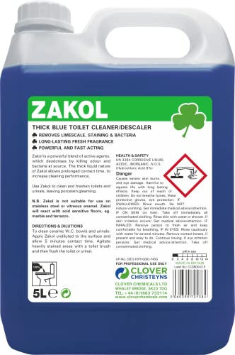 Clover Chemicals Zakol Acidic Toilet Cleaner/Descaler (501) 5 Ltr