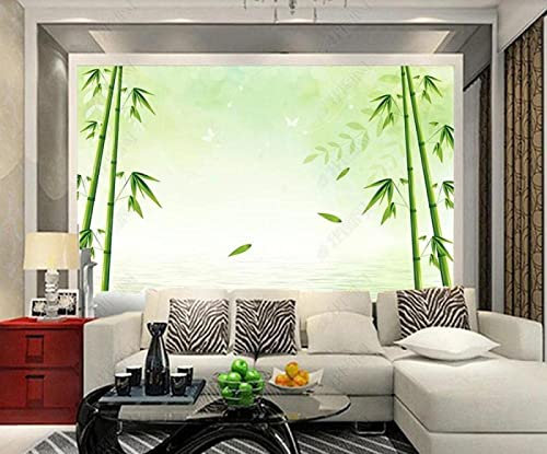 Natürlicher grüner Bambus Tapeten Wohnkultur fototapete 3d effekt Wohnzimmer Schlafzimmer kinderzimmer-300cm×210cm