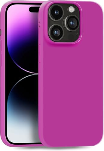 MyGadget Cover per iPhone 14 Pro - Custodia Protettiva in Silicone Morbido – Case TPU Flessibile - Ultra Protezione Antiurto & Antigraffio - Rosa Opaco