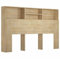 vidaXL Bett Kopfteil mit Ablagen Kopfteil-Regal Wand-Kopfteil Bücherregal-Kopfteil Betthaupt Bettkopfteil Schlafzimmer Sonoma-Eiche 160x19x103,5cm