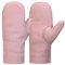 Harssidanzar Winter Fäustlinge Handschuhe,Damen Warme echte Wildleder Lammfell Shearling Fäustlinge Lederhandschuhe KL026EU,Rosa,Größe S