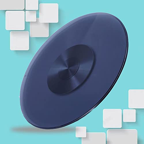 DIBAKO Azul Redonda Mesa De Comedor Plato Giratorio，Grande Lazy Susan Cristal Bandeja Giratoria，Redonda Bandeja De Servicio，φ70cm/80cm/ 90cm/100cmcm (Size : 28in/70cm)