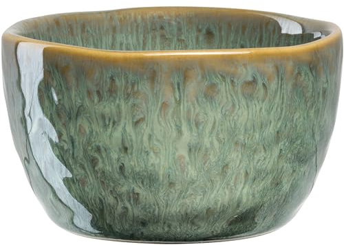 Leonardo Matera Keramikschalen Set 12-teilig - Schälchen aus Keramik - Durchmesser 8,3 cm, Höhe 5 cm - Inhalt 150 ml - Mikrowellengeeignet, spülmaschinenfest - 12er Set in grün, 022995